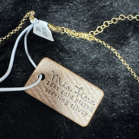 Mia Fiore Ladybug Necklace 18 kt. Gold Plated Sterling Silver 925 16"+2" Italy - Picture 5 of 12